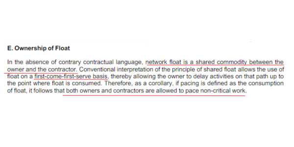 Float ownership by AACE - Recommended Practice No. 29R-03 - Foresinc Schedule Analysis