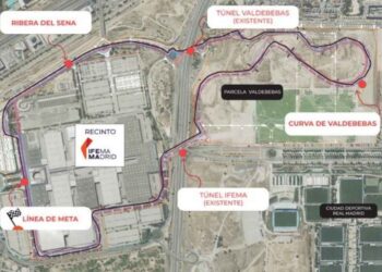 New Madrid f1 Circuit Construction - Acciona and Eiffage