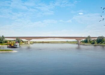 The new bridge over the Pannerdens Kanaal is expected to open to traffic in 2031, as part of the ViA15 project