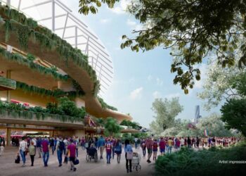 Brisbane Stadium in Victoria Park - Artist's impression