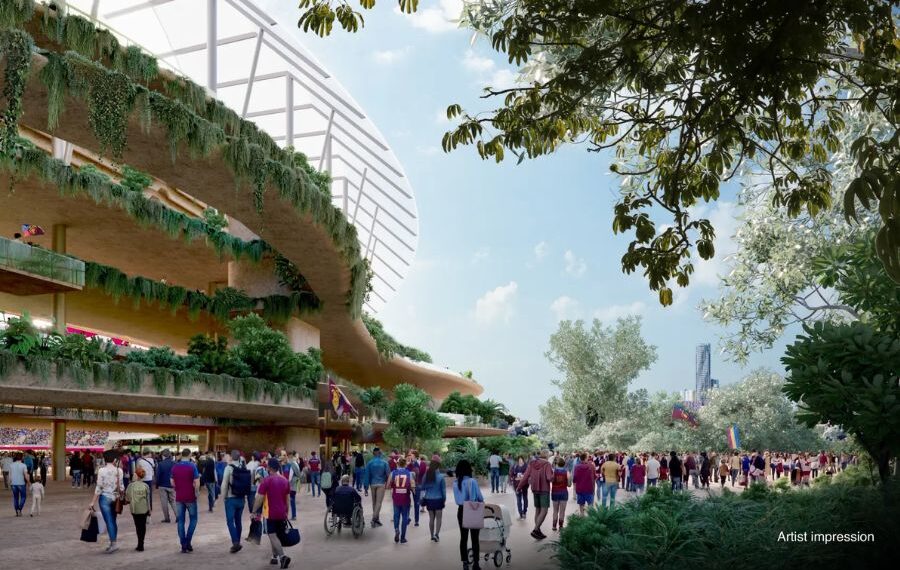 Brisbane Stadium in Victoria Park - Artist's impression