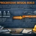 nfographic showing the two-phase structure of progressive design-build, with early collaborative development in Phase 1 and construction execution in Phase 2