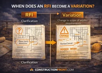 when does an RFI become a variation
